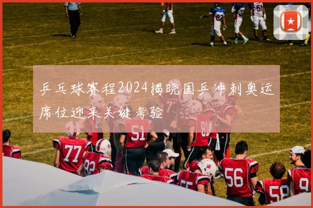 乒乓球赛程2024揭晓国乒冲刺奥运席位迎来关键考验